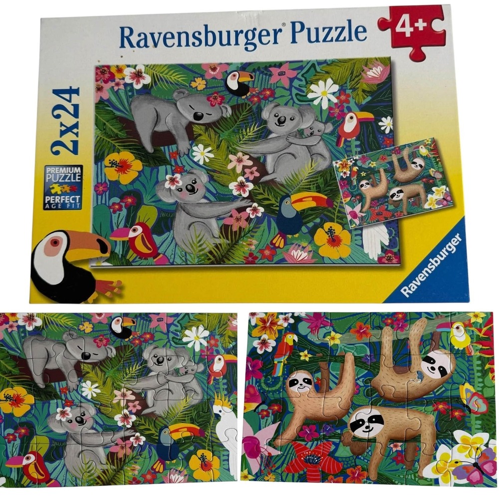 Ravensburger Koalas And Sloths 2x24 Pieces Puzzles Complete